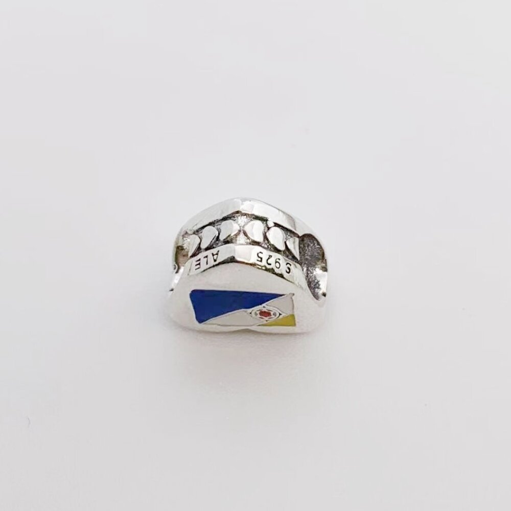 Pandora Bonaire Flag Heart Charm View 3